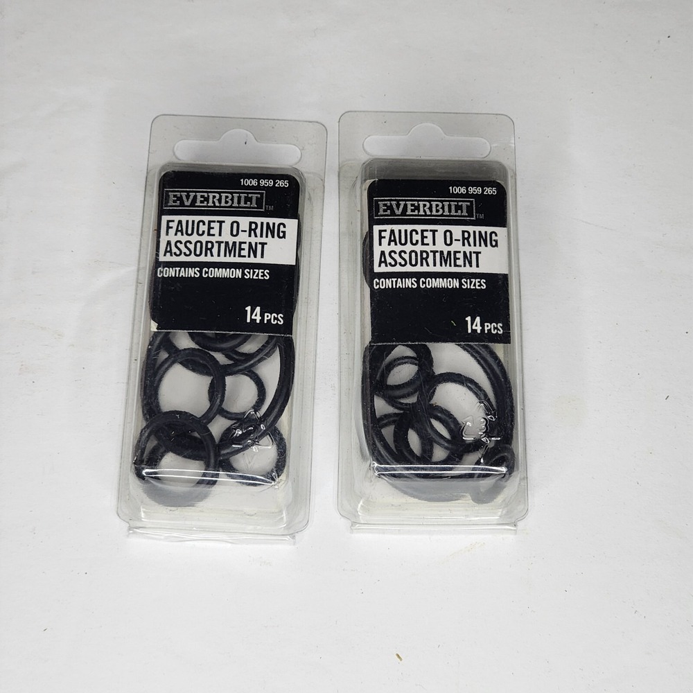 Everbilt Faucet O-Ring Assortment Rubber 14 pcs 2 Packs 1006 959 265 Black